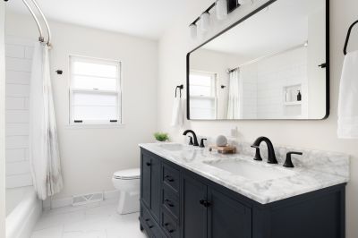 Double Vanity with Modern Fixtures